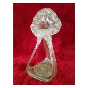 Vtg Murano Three Legged Blown Glass Leaf